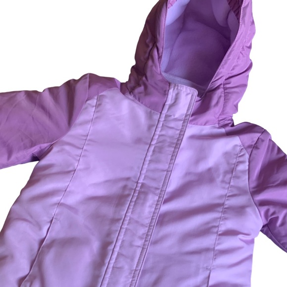 2 Jackets in 1! Winter Coat with Zipout Wearable Fleece Liner Purple 4T - Picture 3 of 13